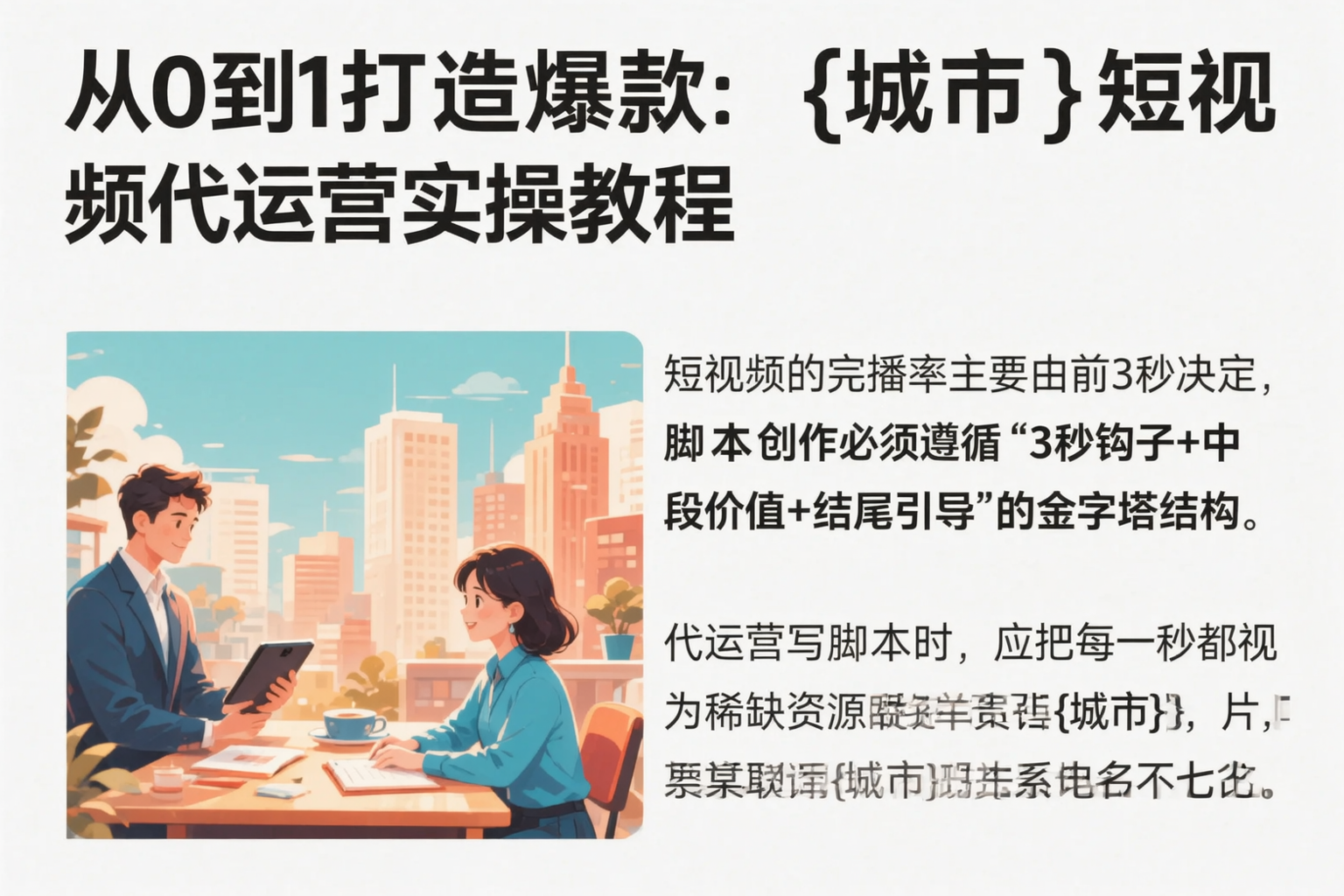 从0到1打造爆款：崇左短视频代运营实操教程