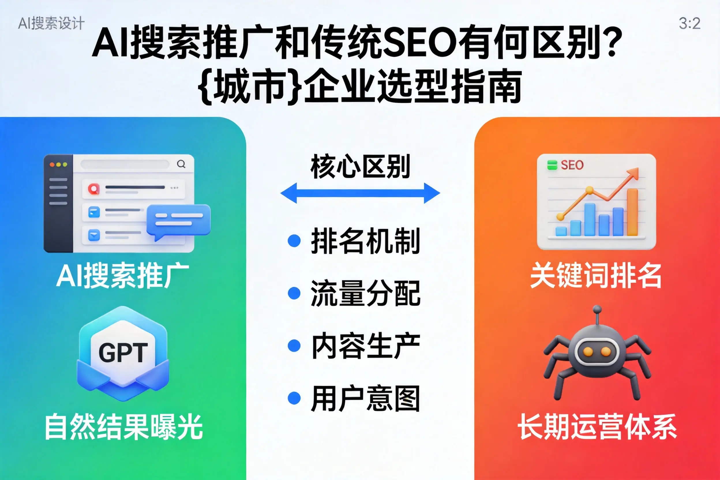 AI搜索推广和传统SEO有何区别？崇左企业选型指南