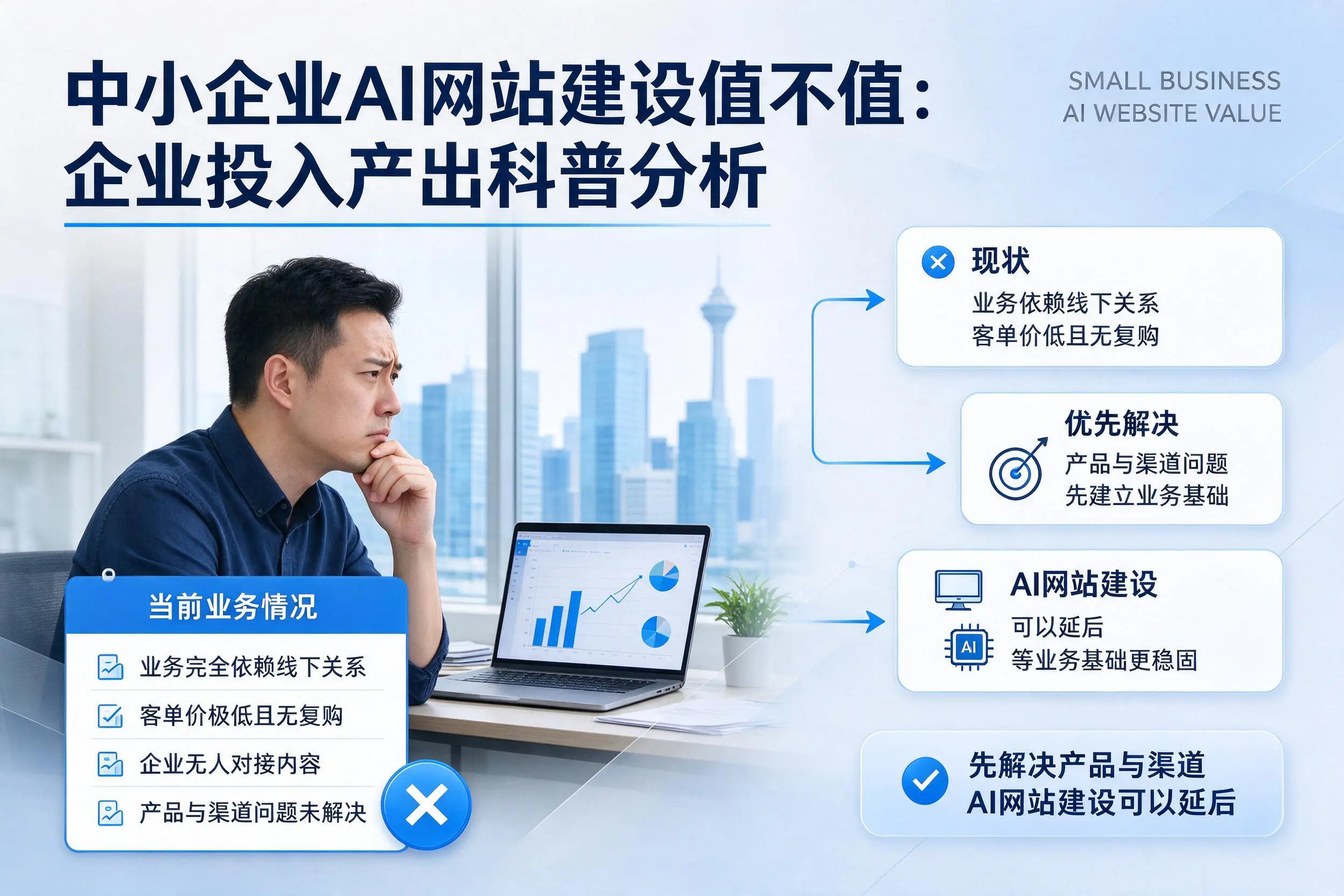 中小企业AI网站建设值不值：崇左企业投入产出科普分析