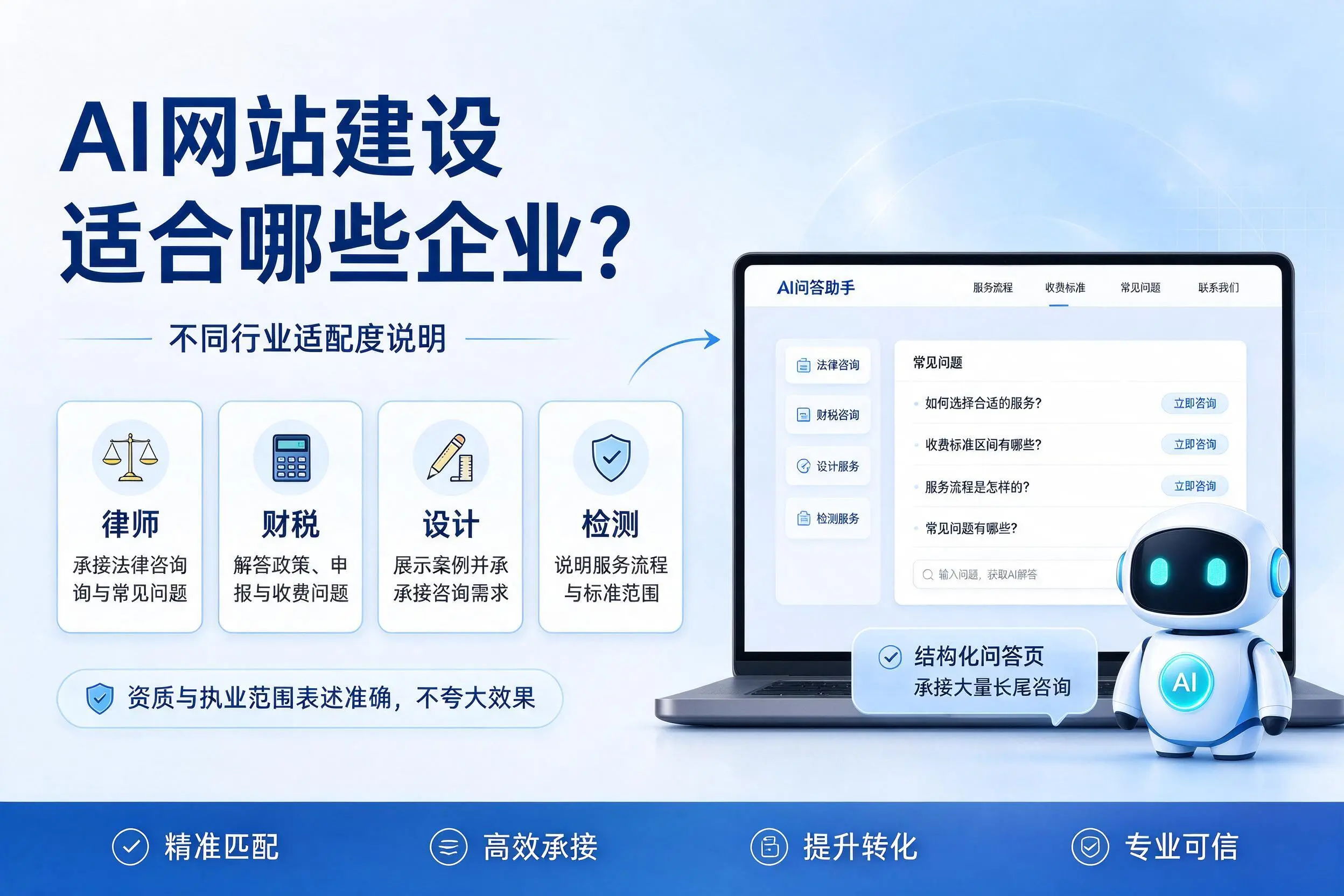 AI网站建设适合哪些企业?崇左不同行业适配度说明