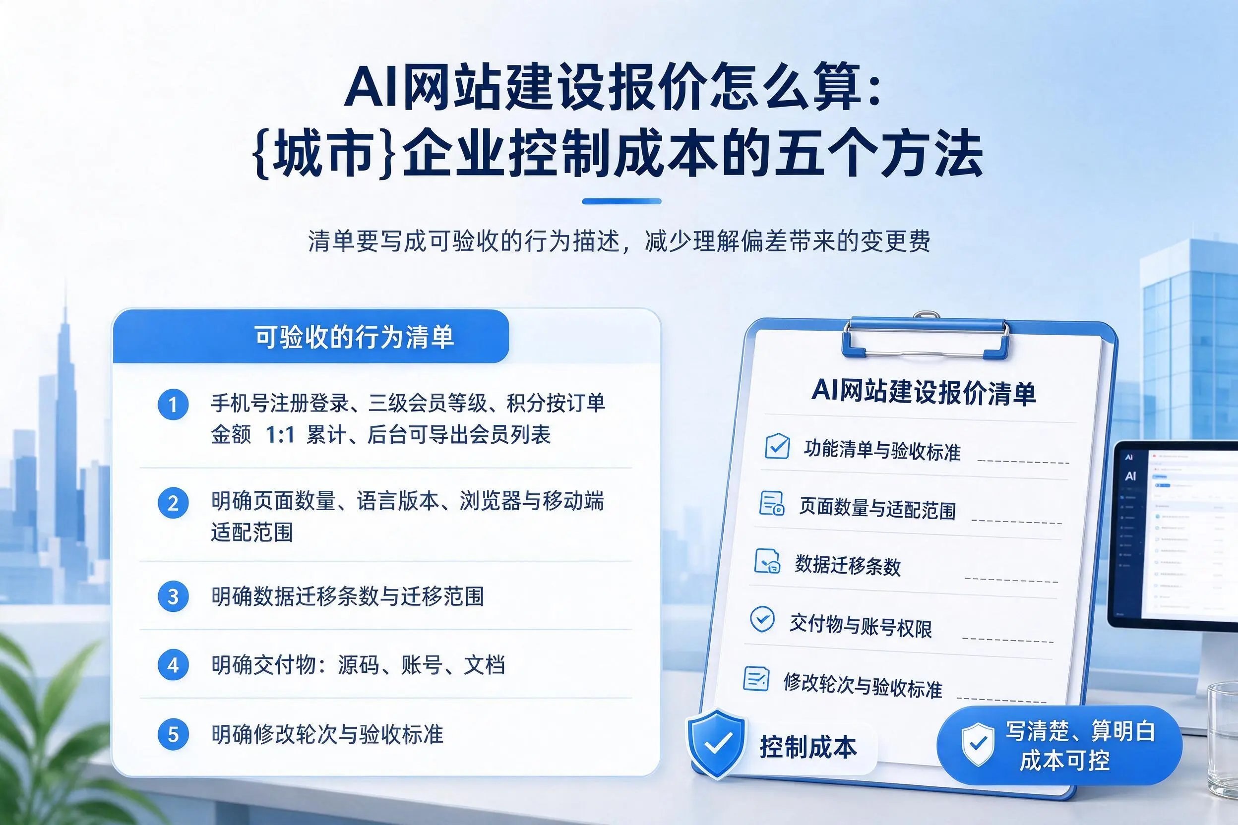 AI网站建设报价怎么算：崇左企业控制成本的五个方法